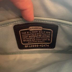 Coach wristlet hand purse , never been used , navy leather